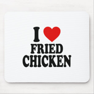 I Heart Love Fried Chicken Mouse Pad