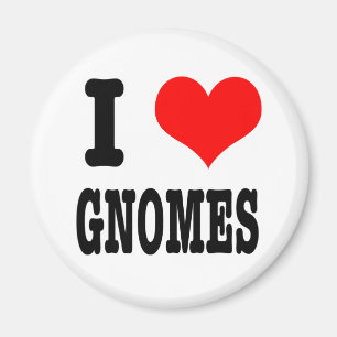 I HEART (LOVE) gnomes Magnet