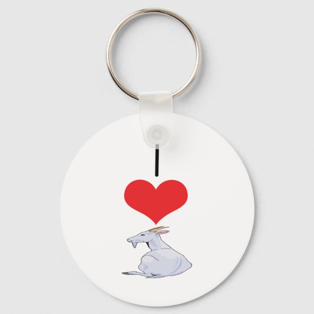 I Heart (Love) Goats  Key Ring (Front)