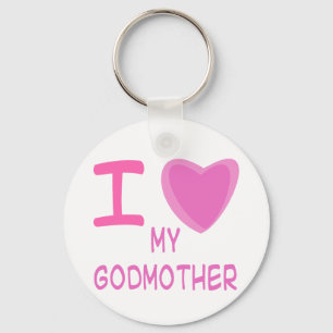 I Heart (Love) godmother Key Ring