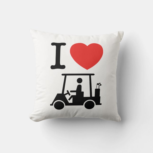 I Heart (Love) Golf Cart Cushion (Front)