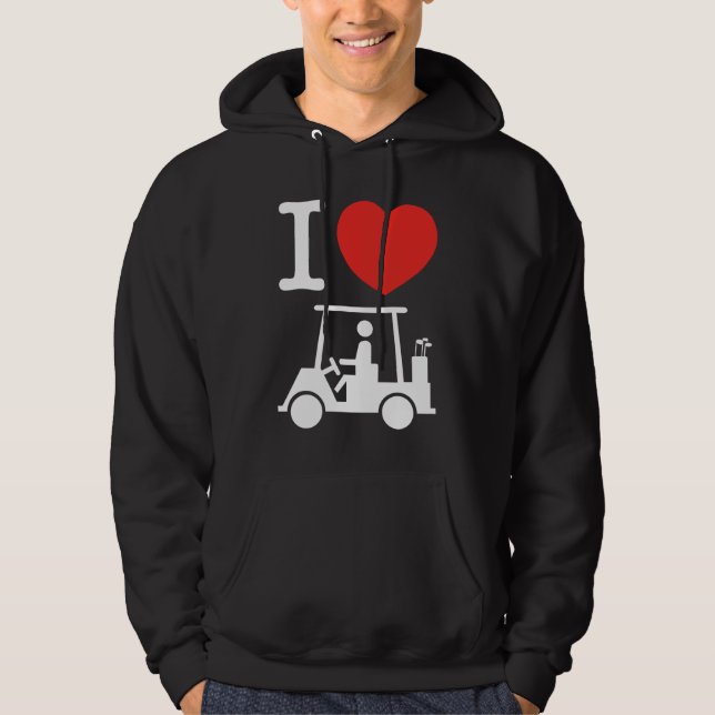 I Heart (Love) Golf Cart Hoodie (Front)