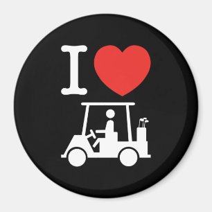I Heart (Love) Golf Cart Magnet