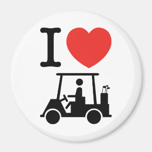 I Heart (Love) Golf Cart Magnet