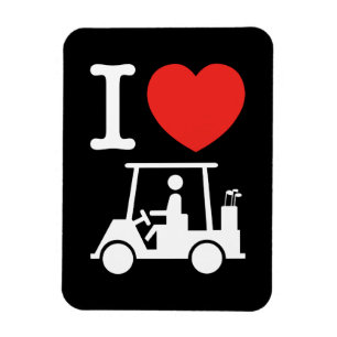 I Heart (Love) Golf Cart Magnet