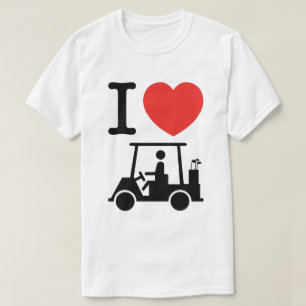 I Heart (Love) Golf Cart T-Shirt