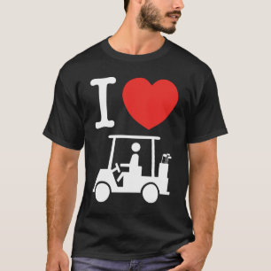 I Heart (Love) Golf Cart T-Shirt