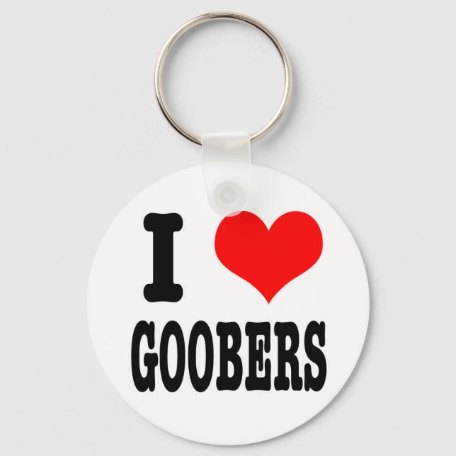 I HEART (LOVE) GOOBERS KEY RING (Front)