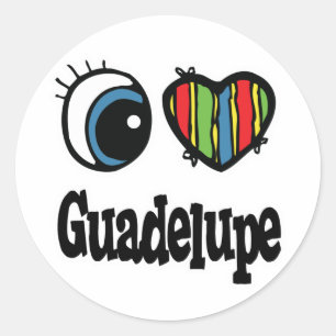 I Heart (Love) Guadelupe Classic Round Sticker