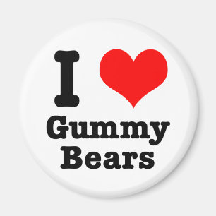 I HEART (LOVE) gummy bears Magnet