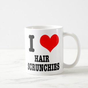 I HEART (LOVE) hair scrunchies Coffee Mug