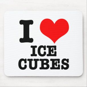 I HEART (LOVE) ICE CUBES MOUSE PAD