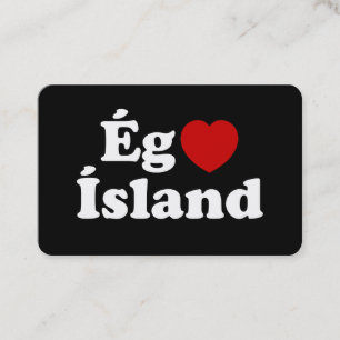 I Heart (Love) Iceland [Ég Elska Ísland] Icelandic Business Card