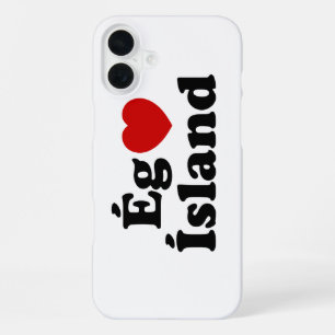 I Heart (Love) Iceland [Ég Elska Ísland] Icelandic iPhone 16 Plus Case