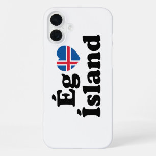 I Heart (Love) Iceland [Ég Elska Ísland] Icelandic iPhone 16 Plus Case