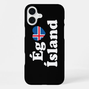 I Heart (Love) Iceland [Ég Elska Ísland] Icelandic iPhone 16 Plus Case