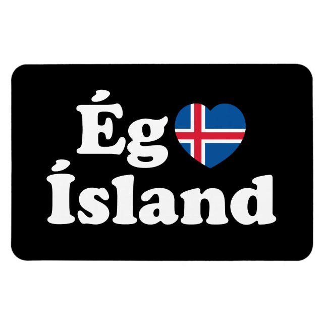 I Heart (Love) Iceland [Ég Elska Ísland] Icelandic Magnet (Horizontal)