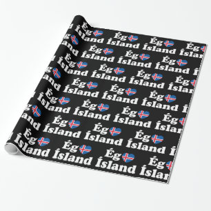 I Heart (Love) Iceland [Ég Elska Ísland] Icelandic Wrapping Paper