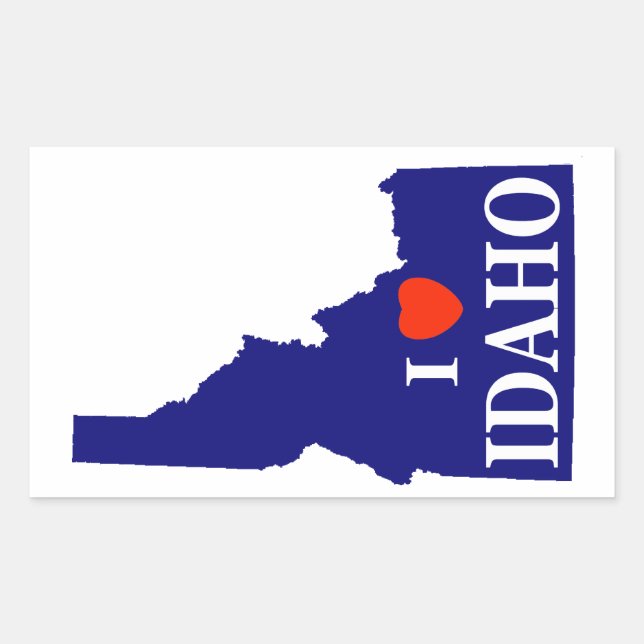 I Heart (Love) Idaho Rectangular Sticker (Front)