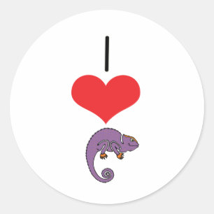 I Heart (Love) Iguanas  Classic Round Sticker