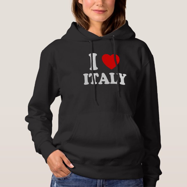 I Heart Love Italy Travel Home Tourism Vacation He Hoodie (Front)