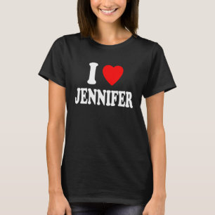 I Heart Love Jennifer Cute Matching Couple Spouse T-Shirt