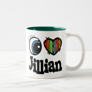I Heart (Love) Jillian Two-Tone Coffee Mug