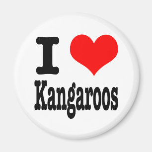 I HEART (LOVE) kangaroos Magnet