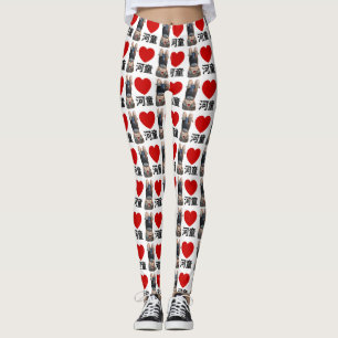 I Heart [Love] Kappa 河童 Leggings