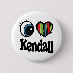 I Heart (Love) Kendall 6 Cm Round Badge