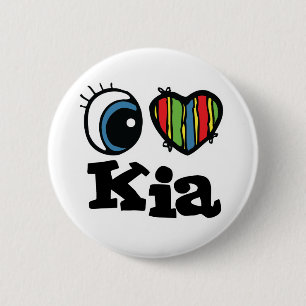 I Heart (Love) Kia 6 Cm Round Badge