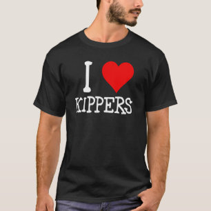 I heart (love) kippers fish smoked herring lover f T-Shirt