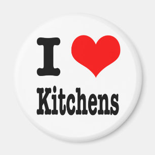 I HEART (LOVE) kitchens Magnet