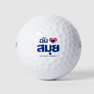 I Heart (Love) Koh Samui ❤ Thailand Golf Balls