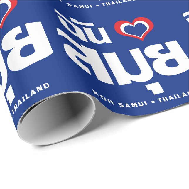 I Heart (Love) Koh Samui ❤ Thailand Wrapping Paper (Roll Corner)