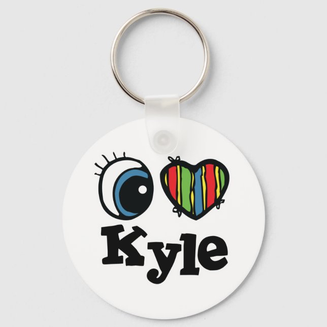 I Heart (Love) Kyle Key Ring (Front)