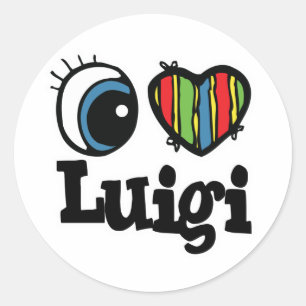 I Heart (Love) Luigi Classic Round Sticker