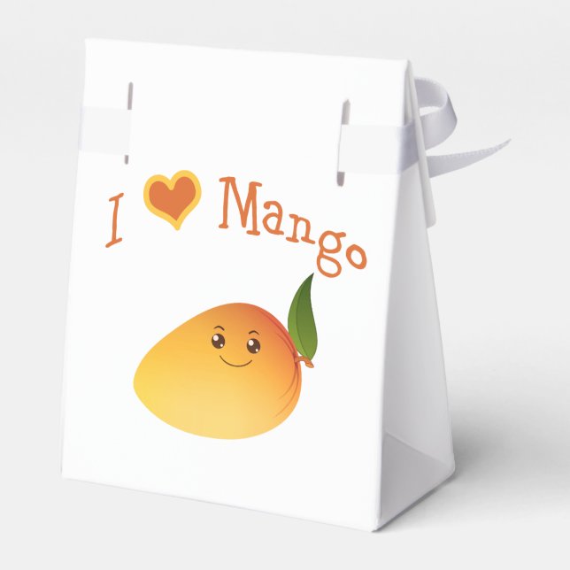 I Heart (love) Mango Favour Box (Back Side)