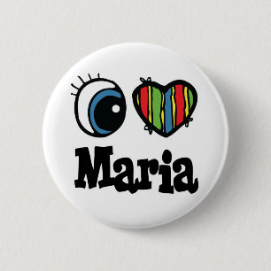 I Heart (Love) Maria 6 Cm Round Badge
