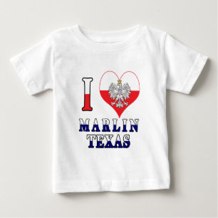 I Heart Love Marlin Texas Baby T-Shirt