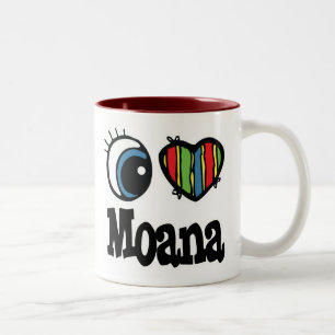 I Heart (Love) Moana Two-Tone Coffee Mug