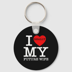 I Heart Love My Future Wife Marriage Fiance Groom  Key Ring