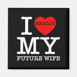I Heart Love My Future Wife Marriage Fiance Groom Magnet
