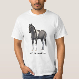 I Heart (Love) My Grulla Pinto Paint Horse T-Shirt