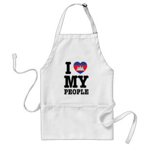 I Heart (Love) My Khmer People Standard Apron