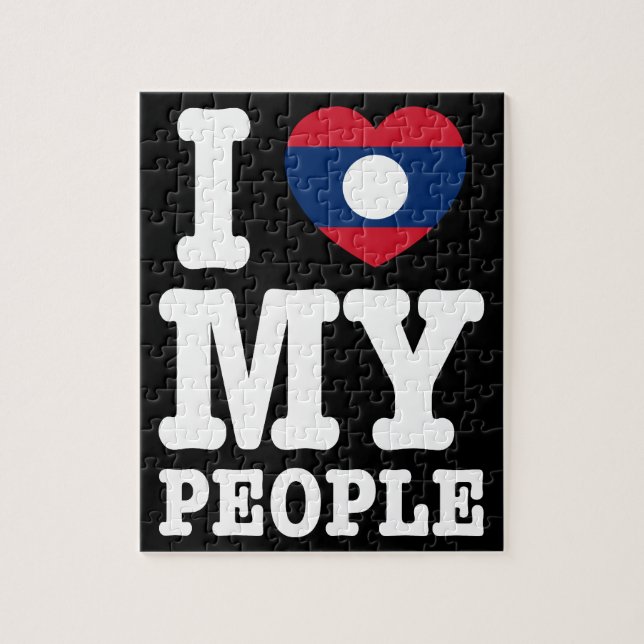 I Heart (Love) My Lao People Jigsaw Puzzle (Vertical)