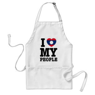 I Heart (Love) My Lao People Standard Apron