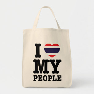 I Heart (Love) My Thai People Tote Bag