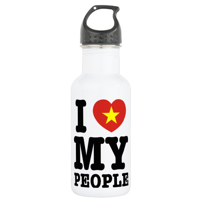 I Heart (Love) My Viet People 532 Ml Water Bottle (Front)
