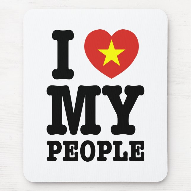 I Heart (Love) My Viet People Mouse Pad (Front)